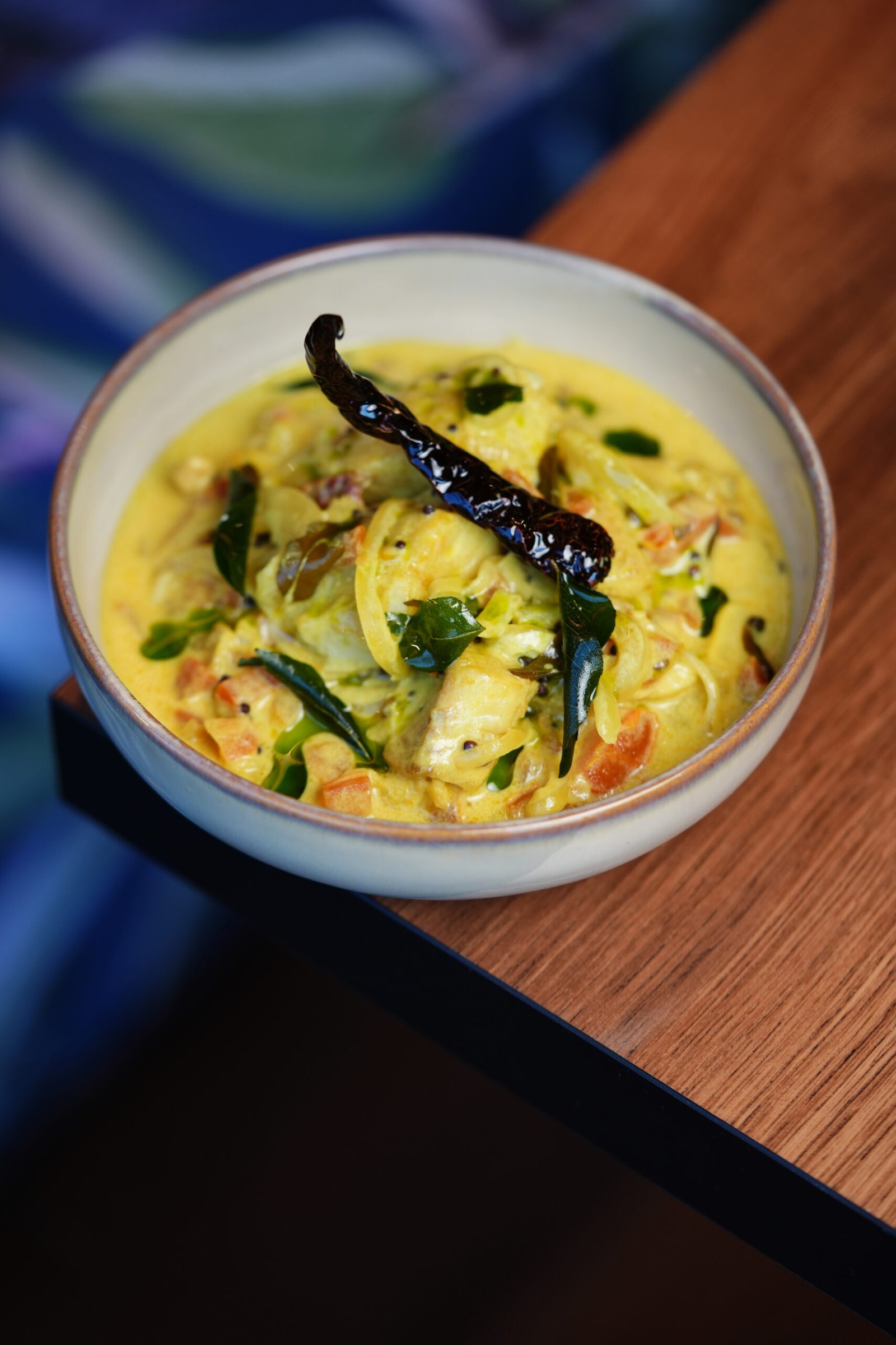 Beautifully presented Indian dishes at a catered event